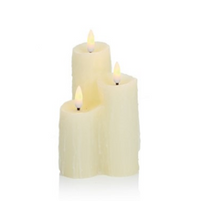 Load image into Gallery viewer, 3 Piece FlickaBrights Melted Edge Wax Candles
