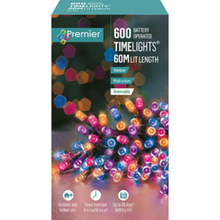 Load image into Gallery viewer, Premier TimeLights 600 Rainbow LED Battery Operated String Lights
