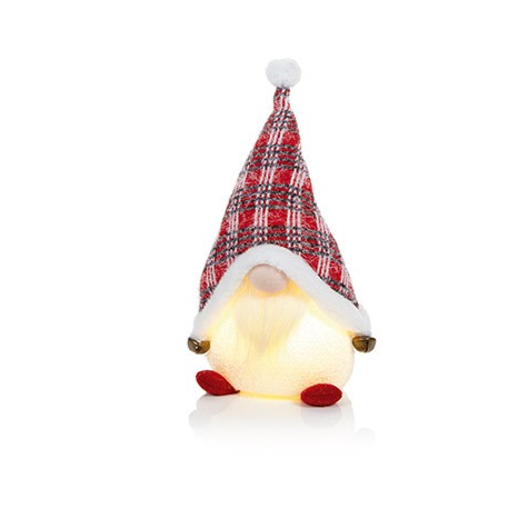 Lit Sitting Christmas Gnome Gonk 35cm