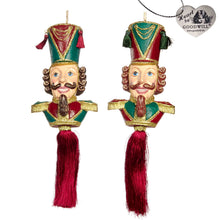 Load image into Gallery viewer, Christmas Nutcracker Bust And Tassel Hanging Decoration
