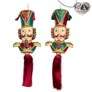 Christmas Nutcracker Bust And Tassel Hanging Decoration