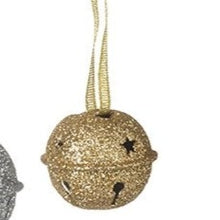 Load image into Gallery viewer, Christmas Gold Glitter Bell Set
